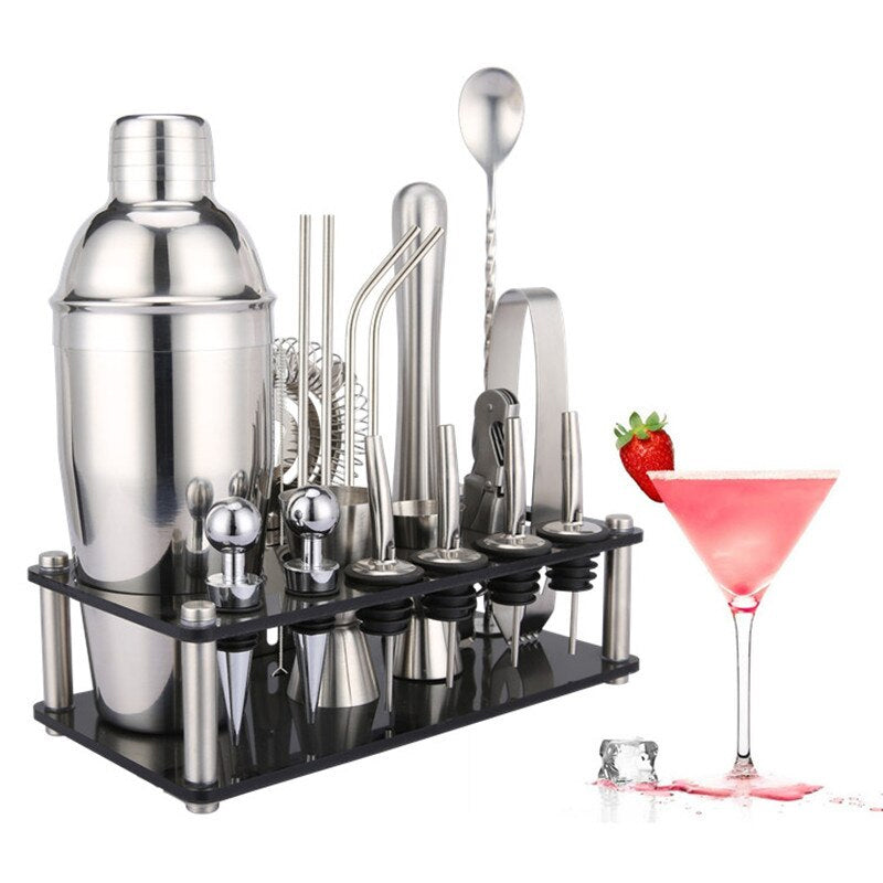 750ml 20Pcs Stainless Steel Cocktail Shaker Set  Premium Bartending Kit_9