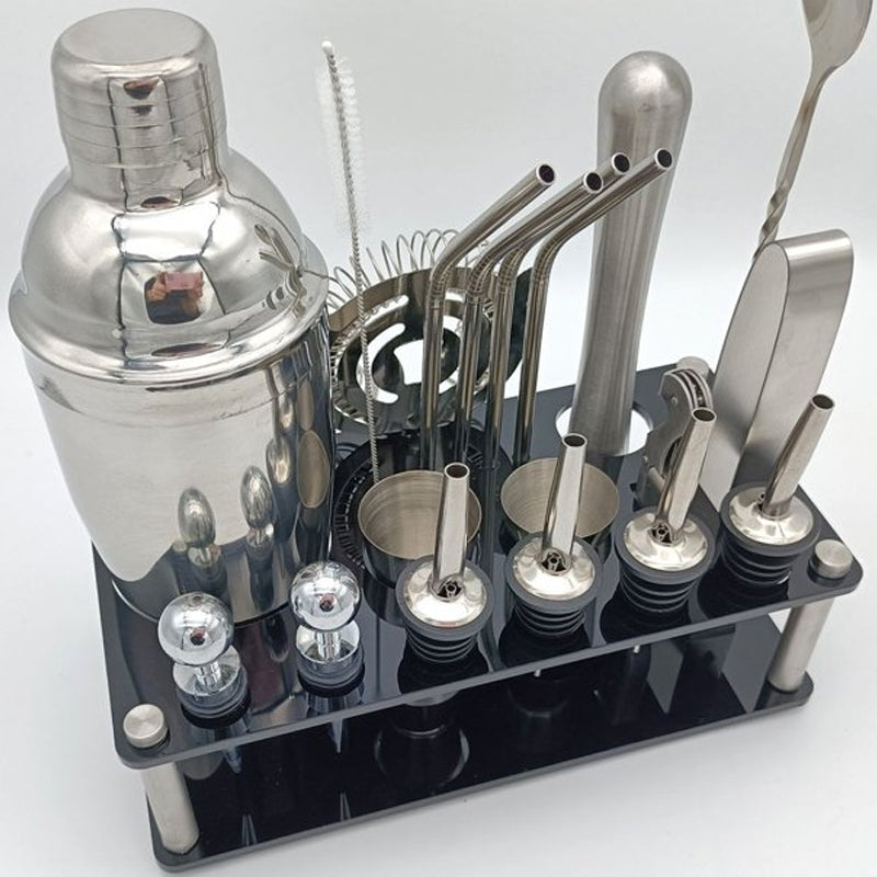 750ml 20Pcs Stainless Steel Cocktail Shaker Set  Premium Bartending Kit_4