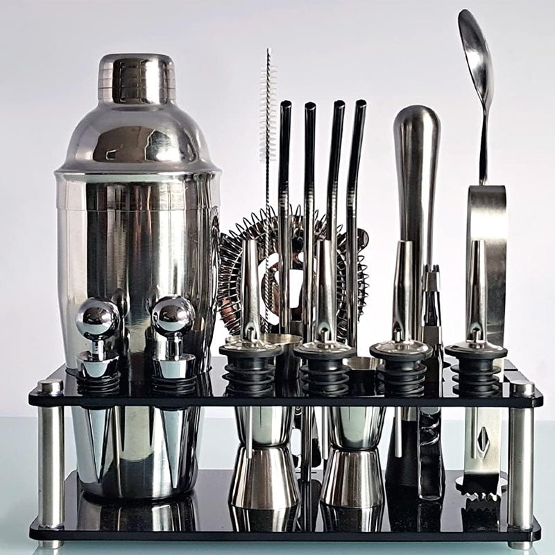 750ml 20Pcs Stainless Steel Cocktail Shaker Set  Premium Bartending Kit_5