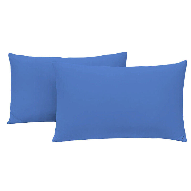 King/Queen Size Set of 2 Envelope Enclosure Solid Color Microfiber Pillowcases_2