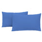 King/Queen Size Set of 2 Envelope Enclosure Solid Color Microfiber Pillowcases_2