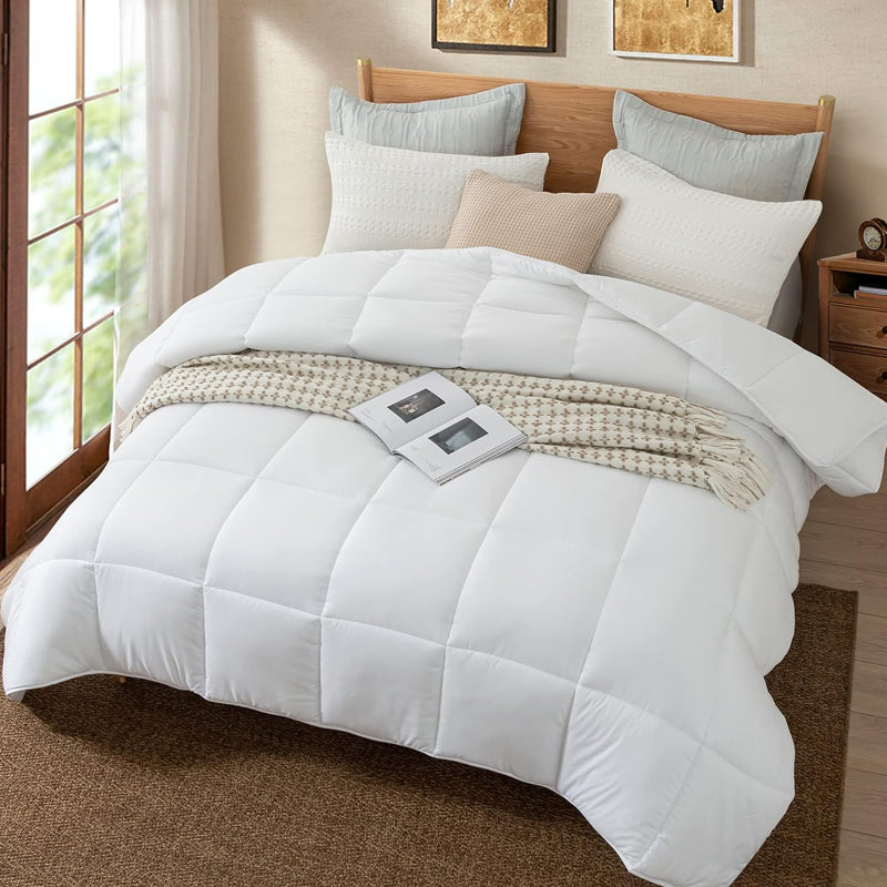 All Seasons Microfiber Box Stitched Bamboo Quilt Donna Duvet Blanket_11