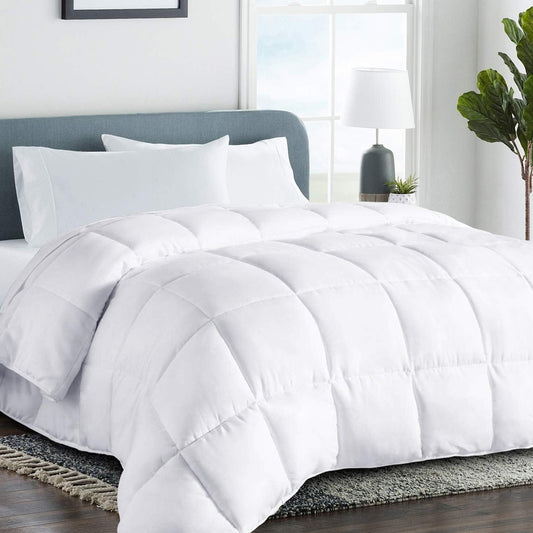 All Seasons Microfiber Box Stitched Bamboo Quilt Donna Duvet Blanket_0