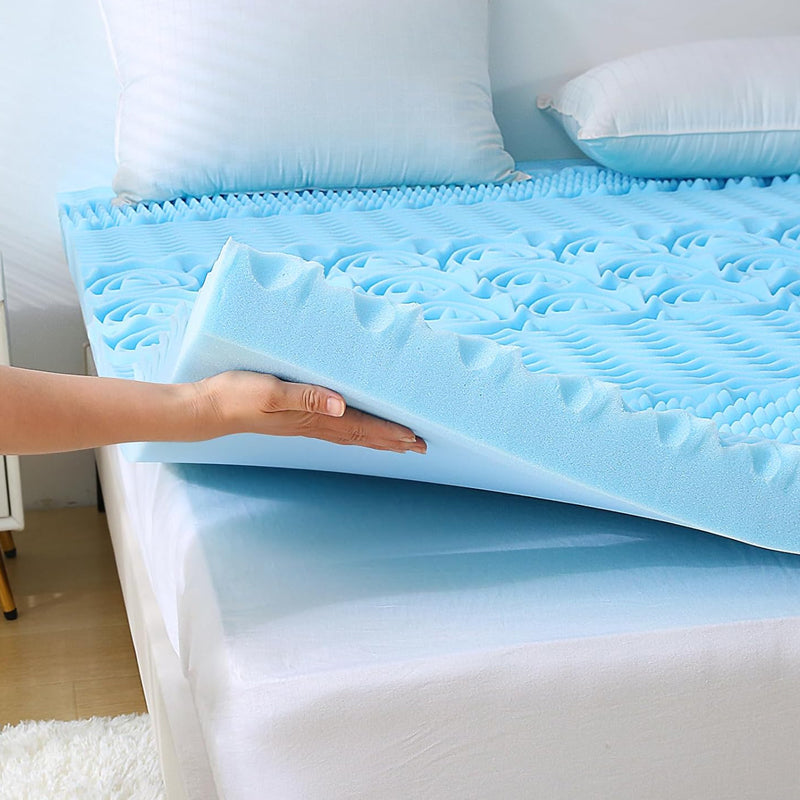 7-Zone Cool Gel Memory Mattress Support Bedding - Available in 5cm and 8cm Thickness_7